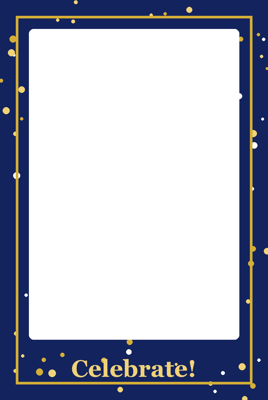 Navy Celebration Frame frame