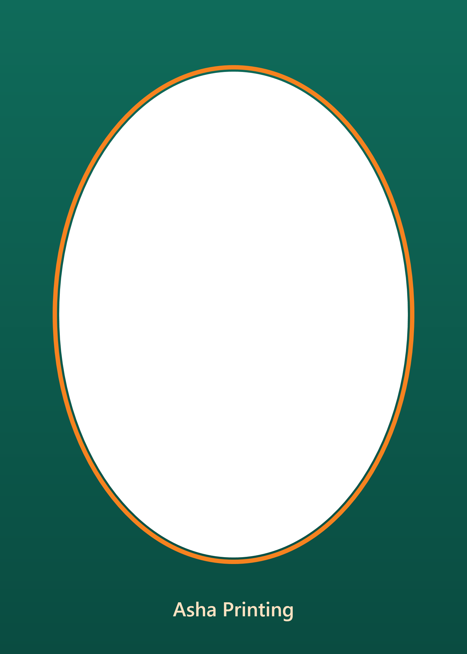 Oval Teal Frame frame