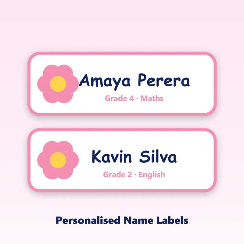 Floral Name Label