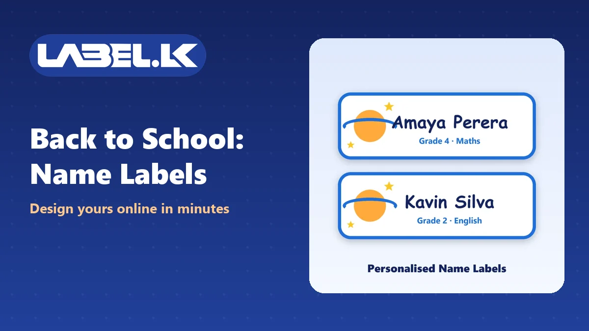 Back to School: Personalised Name Labels