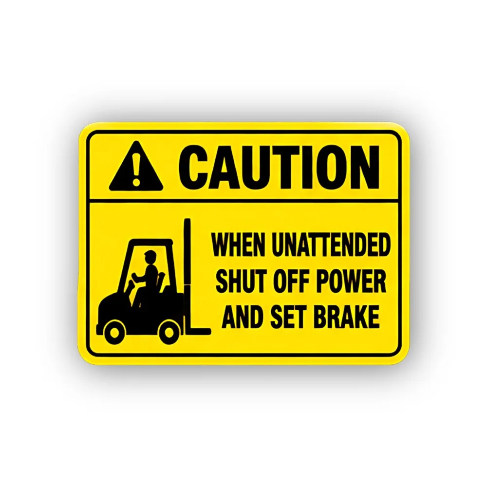 Forklift Shutdown Caution