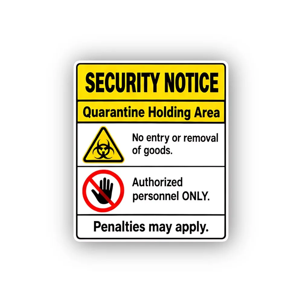 Quarantine Holding Area