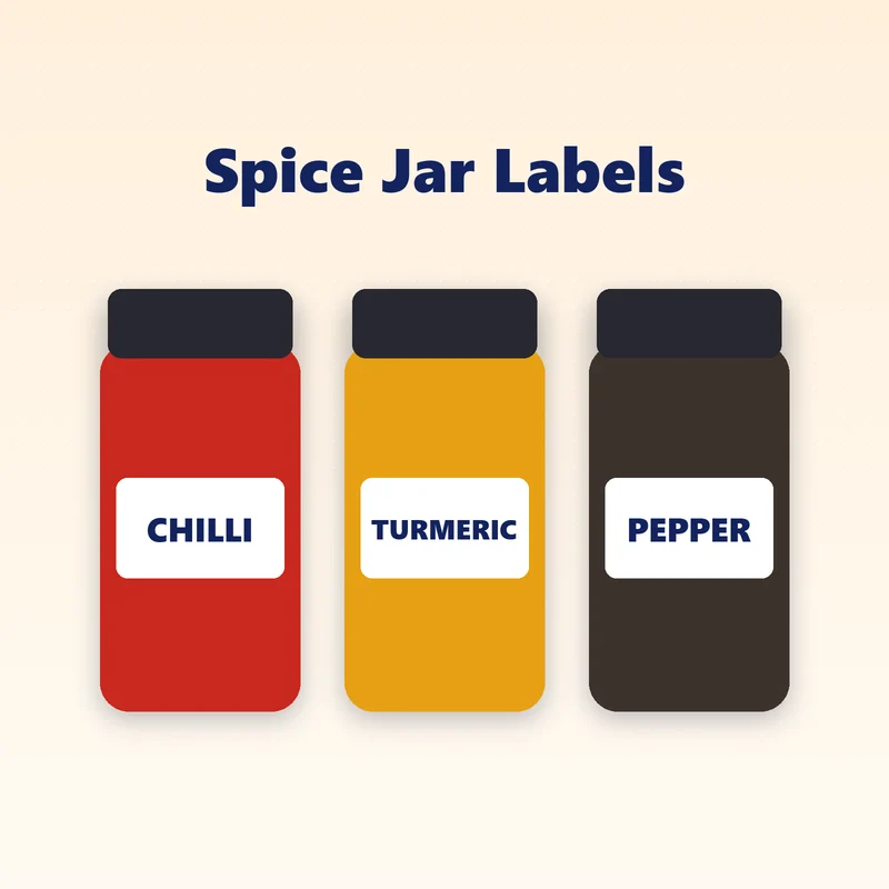 Spice Jar Labels